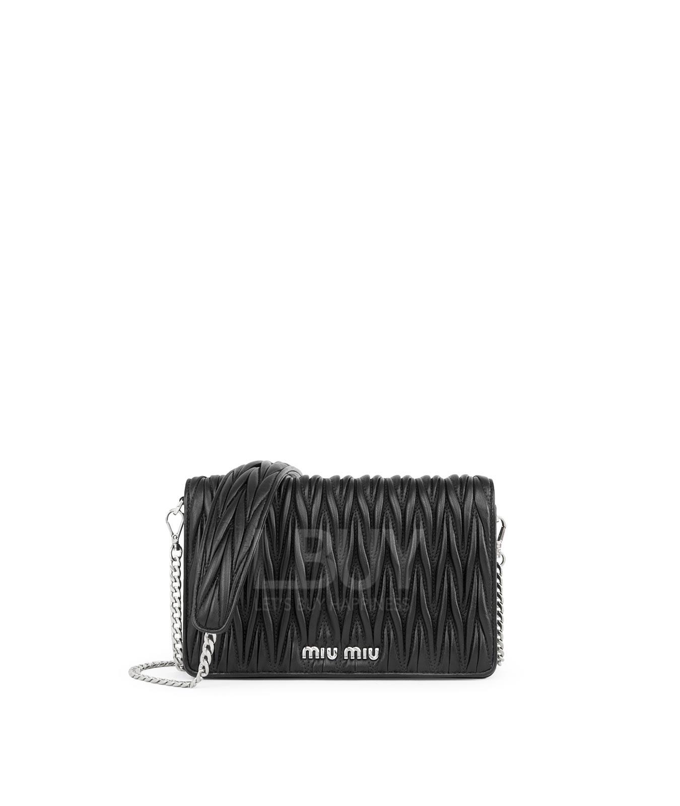 Matelassé系列绗缝皱折链条斜挎包