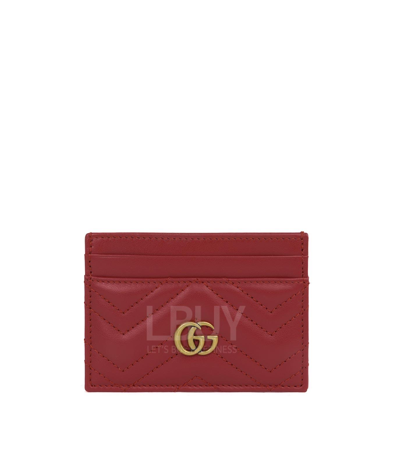 GG Marmont系列標誌绗缝線卡片包