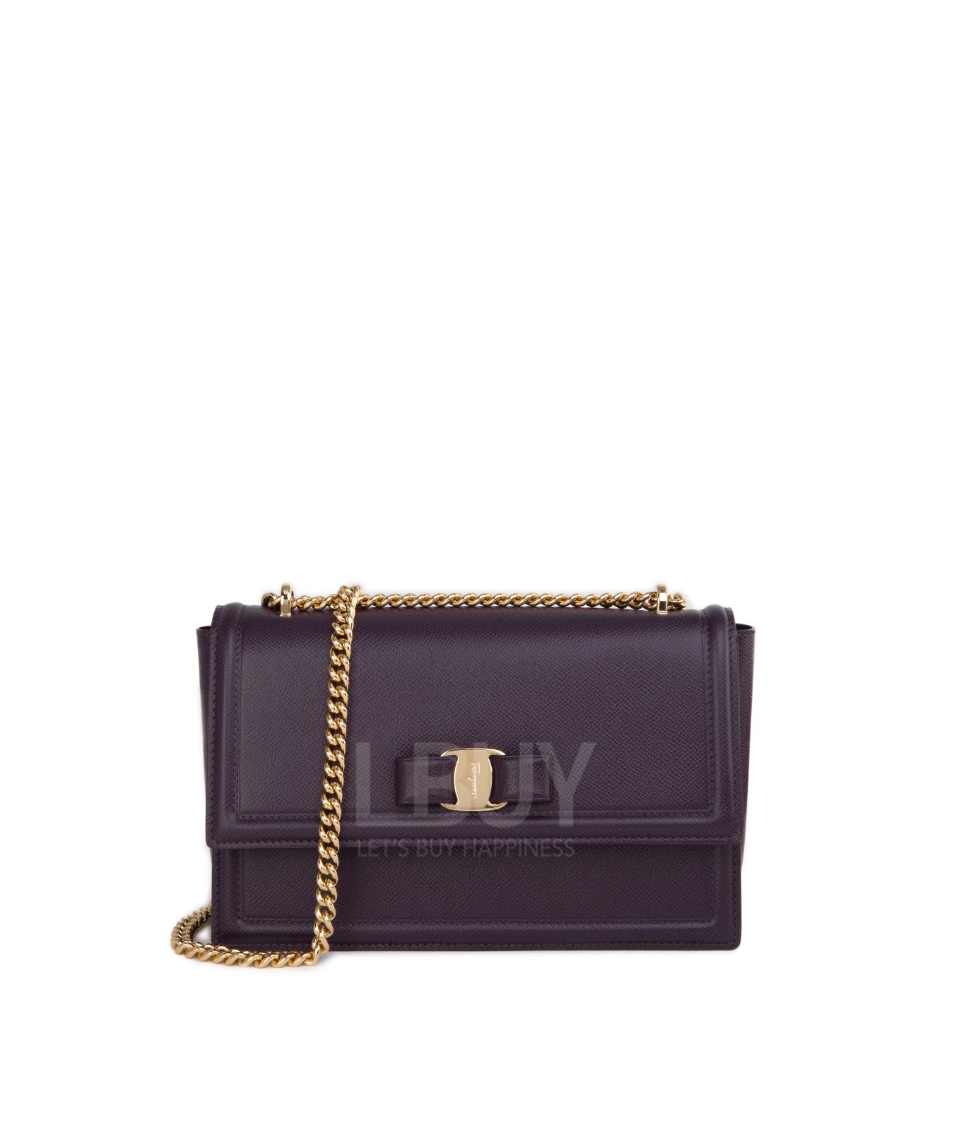 VARA BOW WITH FRONT FLAP Leather Chain Bag