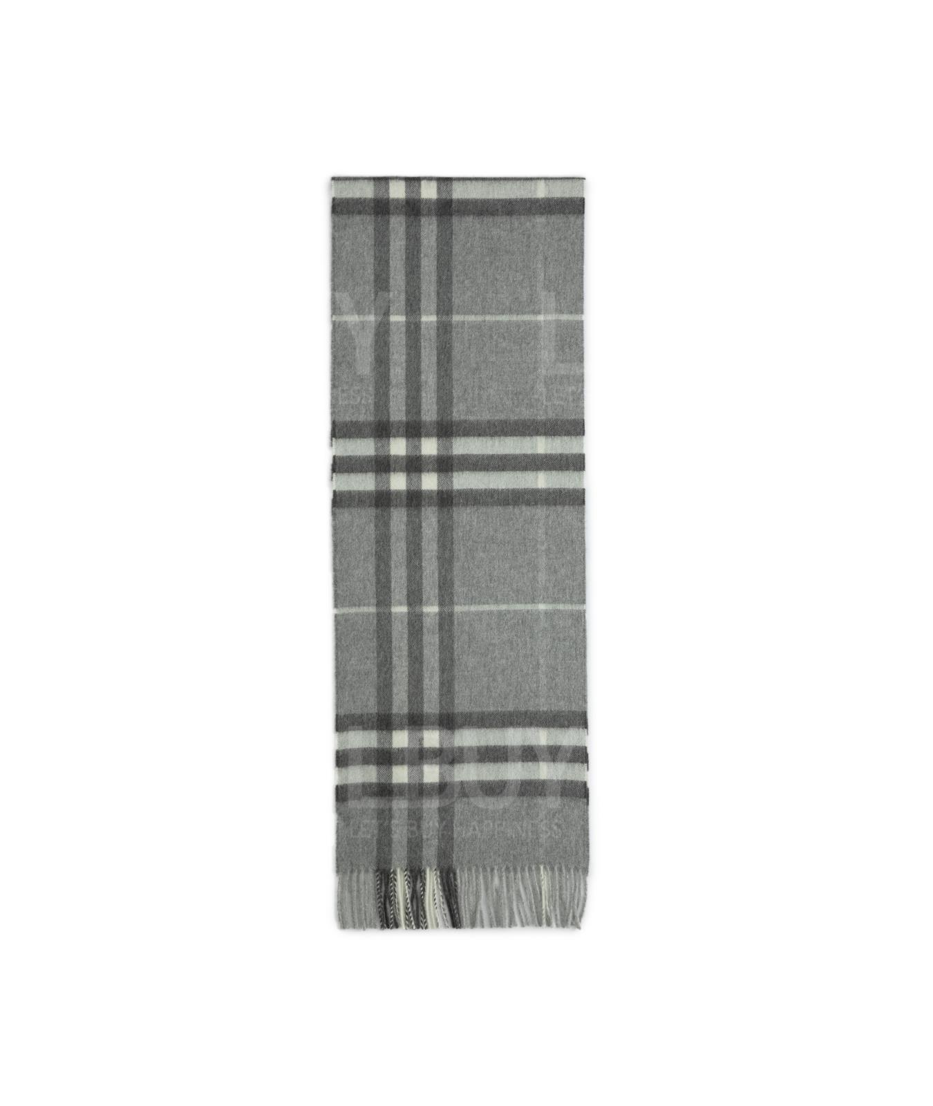 Check cashmere scarf
