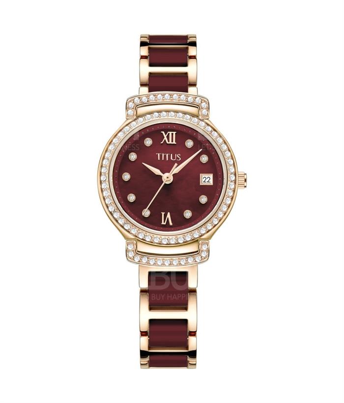 Fair Lady 3 Hands Date Quartz Stainless Steel with Ceramic Watch