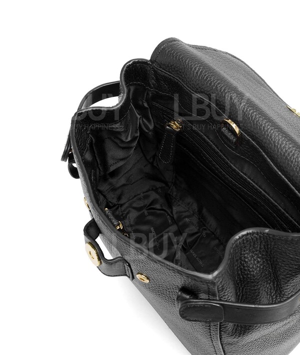 Michael Kors-Addison Small Pebbled Black Leather Backpack
