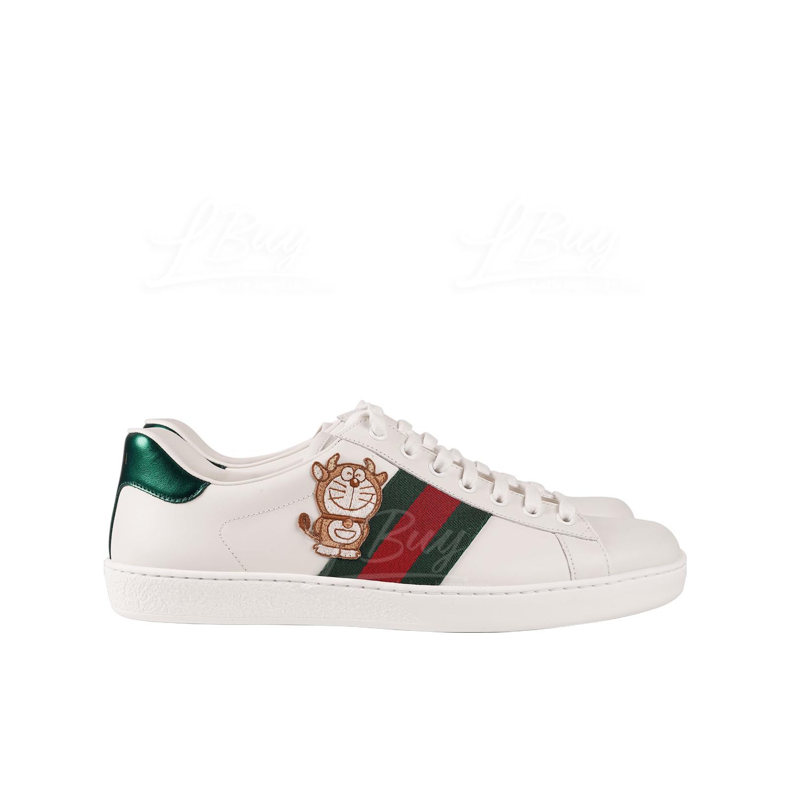Gucci x Doraemon 新年特别款女士Ace運動鞋小白鞋