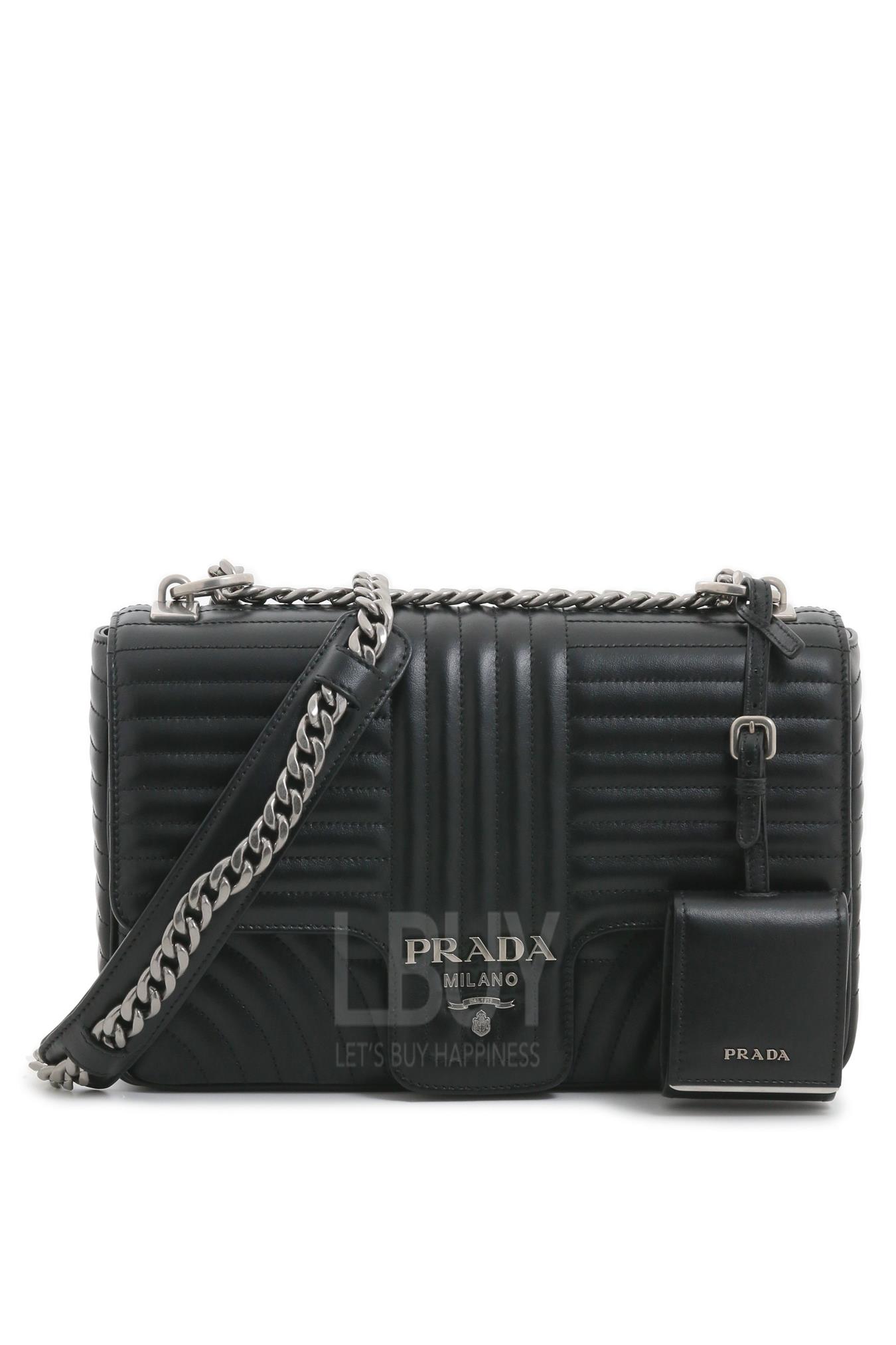 LARGE LEATHER PRADA DIAGRAMME BAG 链条包/斜背包