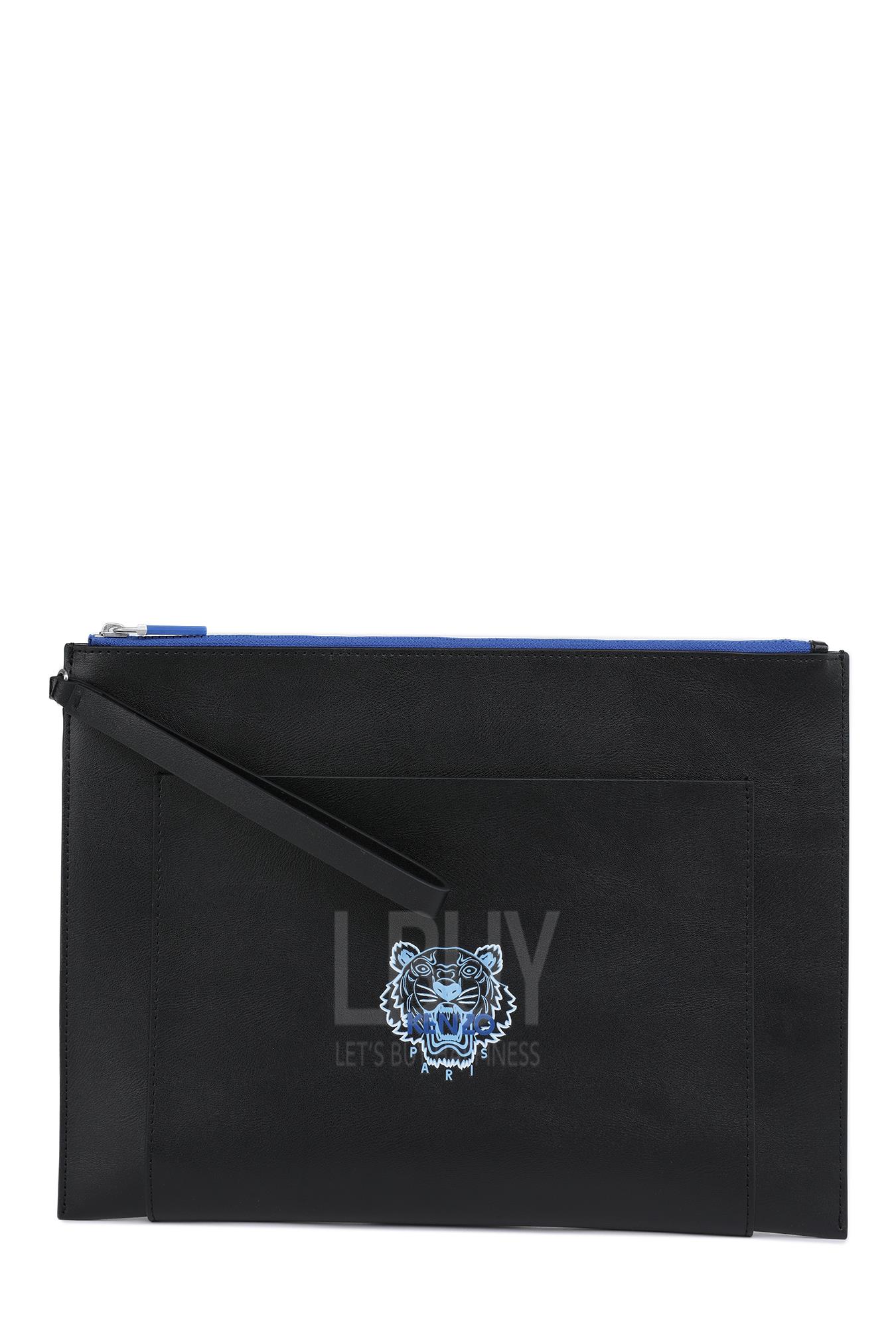 Large Leather Ekusson Tiger Pouch手拿包