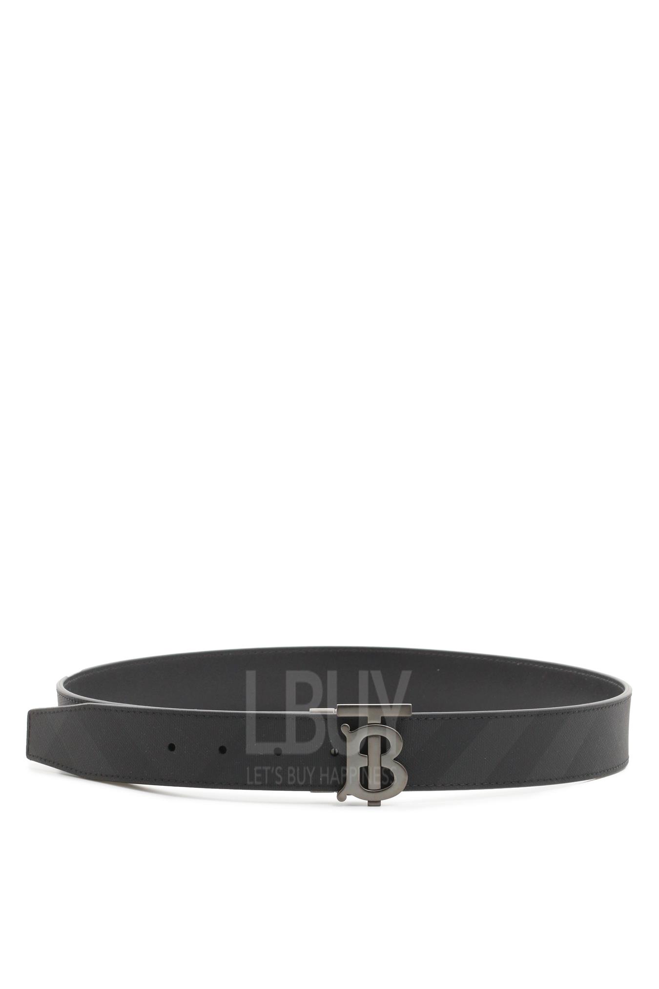 Reversible Monogram Motif London Check Belt腰帶