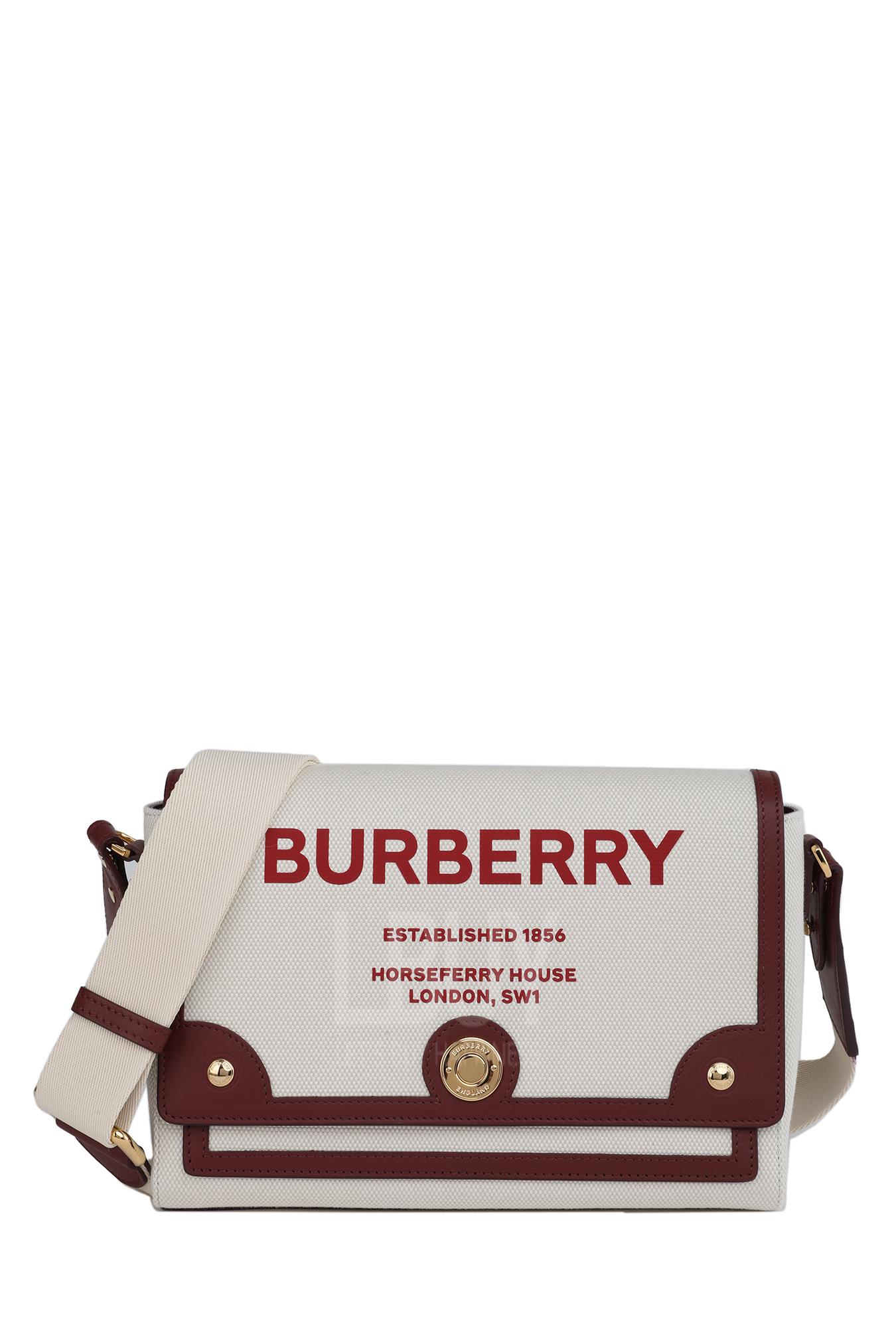 Horseferry Print Canvas Note Crossbody Bag 斜背包