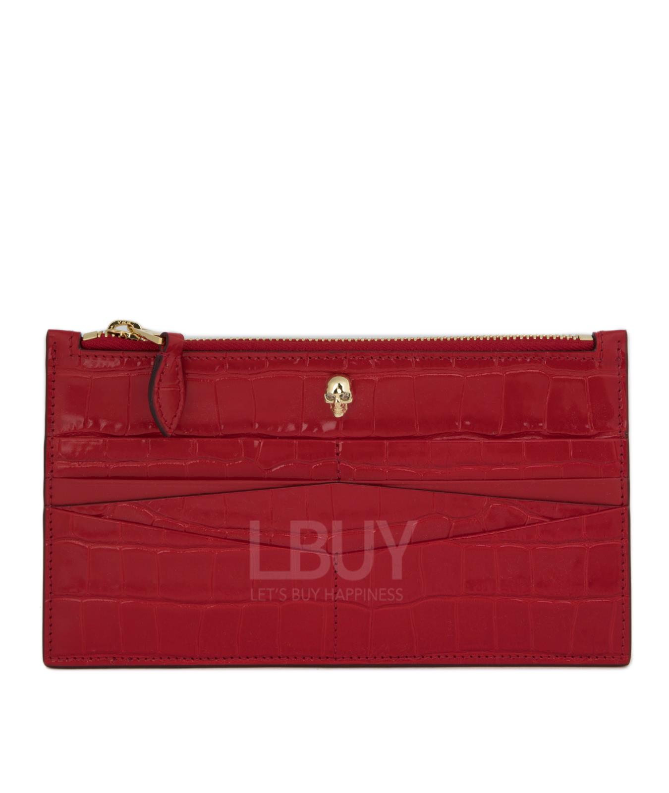 Skull Flat Zipper Wallet钱包