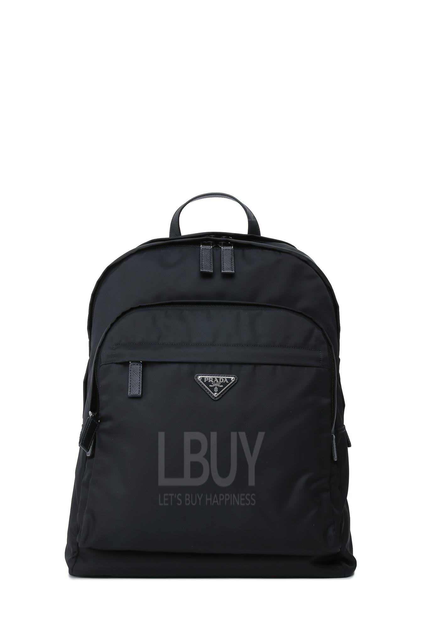 Re-Nylon And Saffiano Leather Backpack 背包