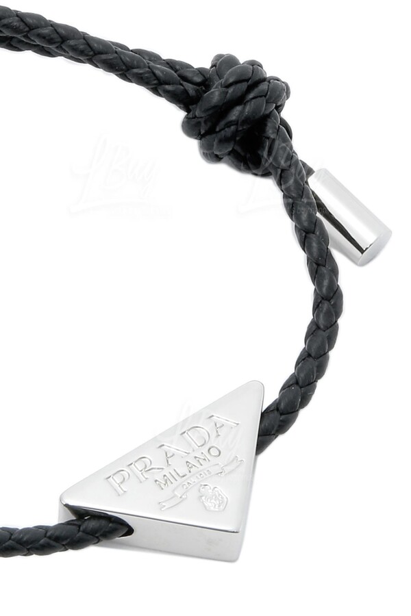 Prada Braided Nappa Leather Bracelet