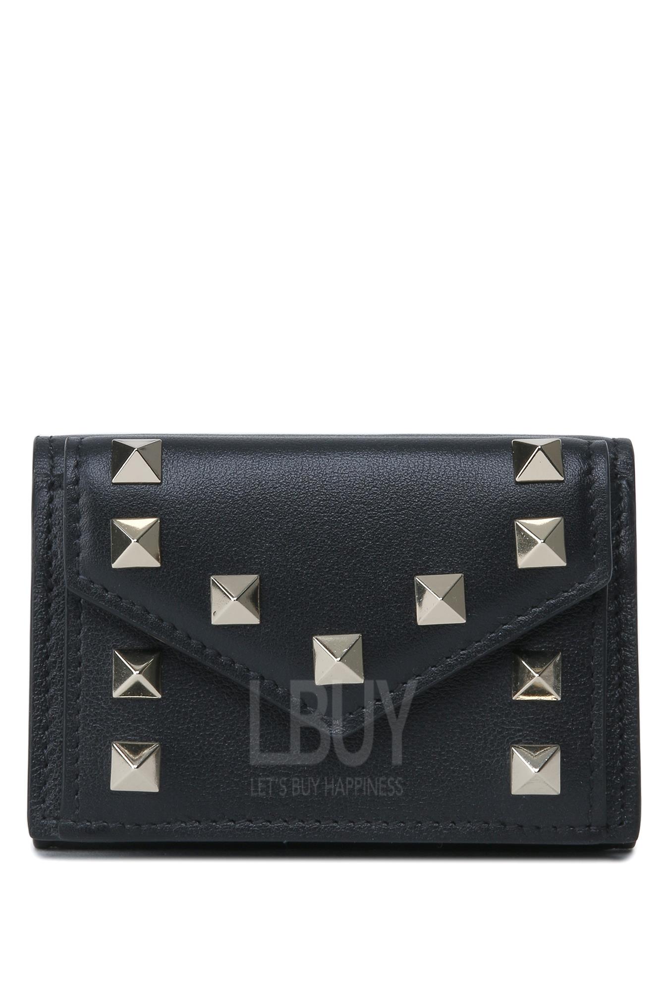 Small Rockstud Calfskin Wallet 銀包