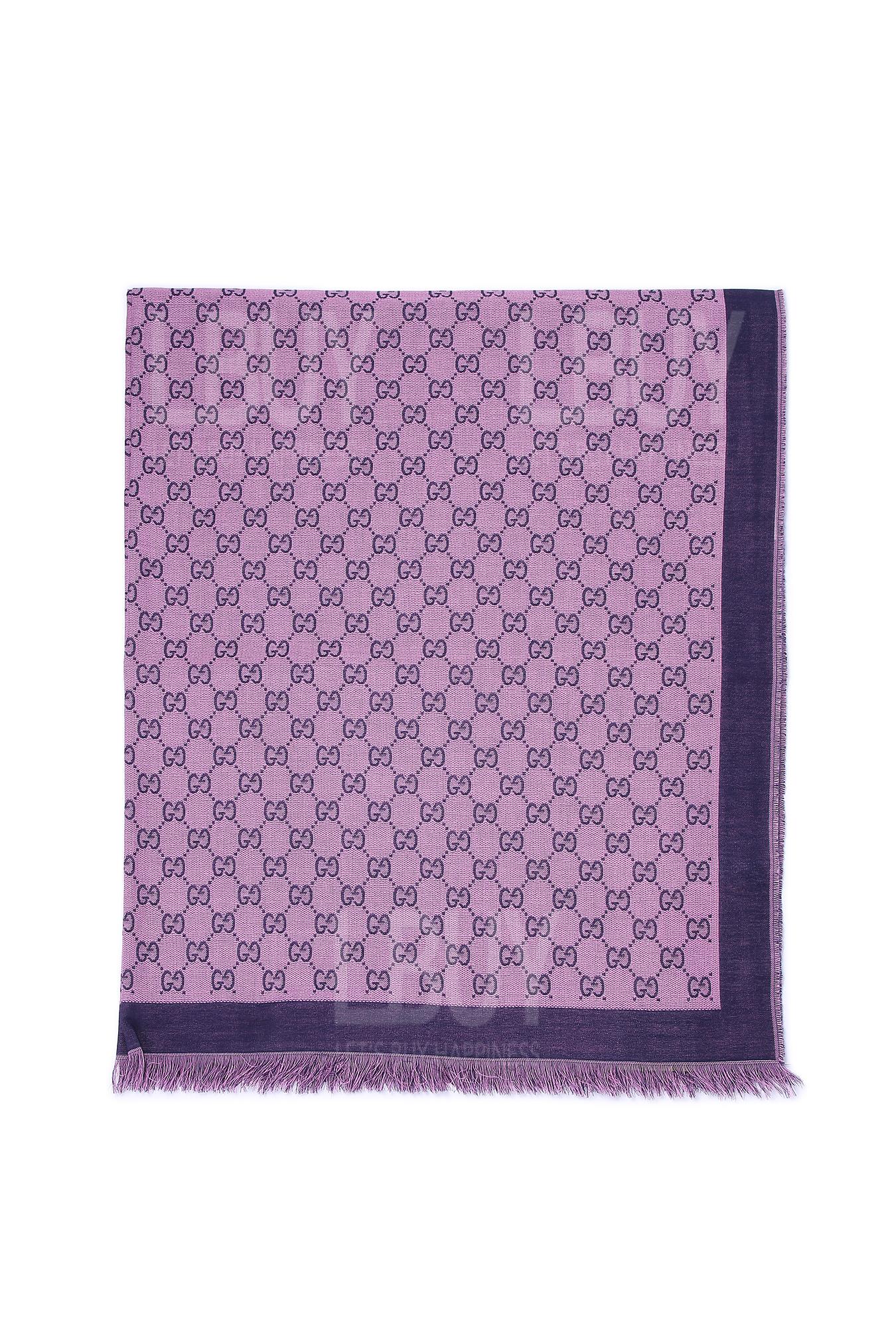 Gg Jacquard Cotton Stole Scarf