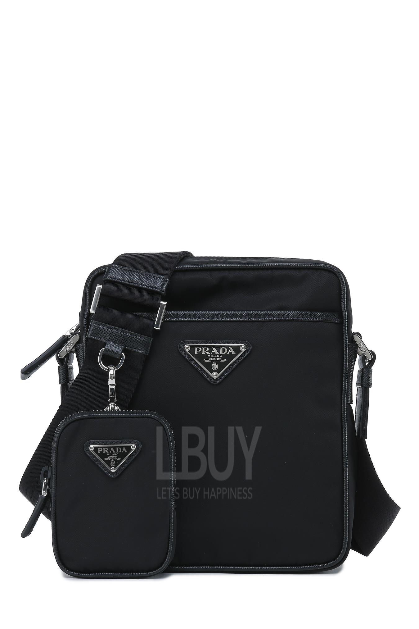 RE-Nylon And Saffiano Leather Shoulder Bag 斜背包