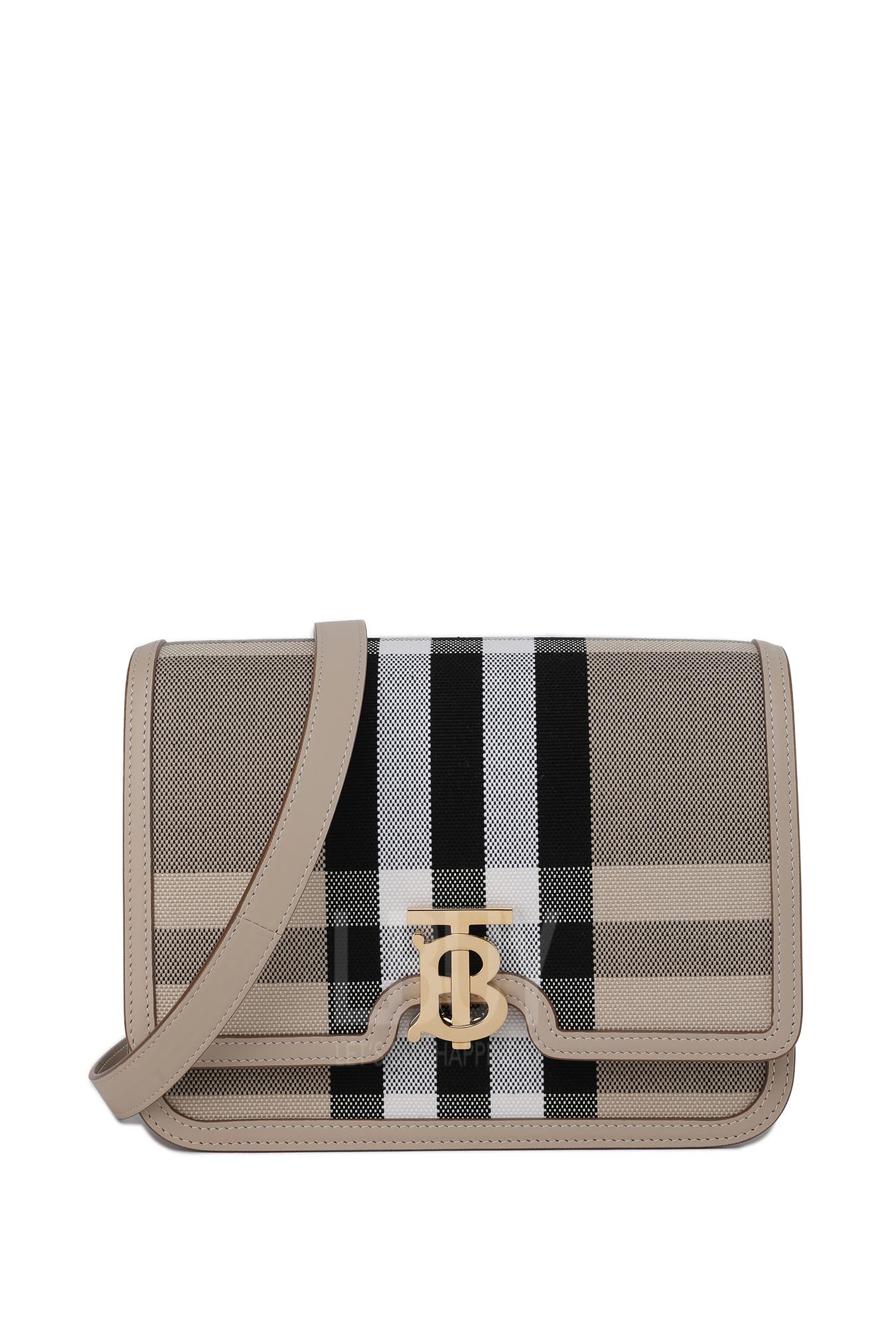 Medium Check Canvas And Leather Tb Bag 斜揹袋