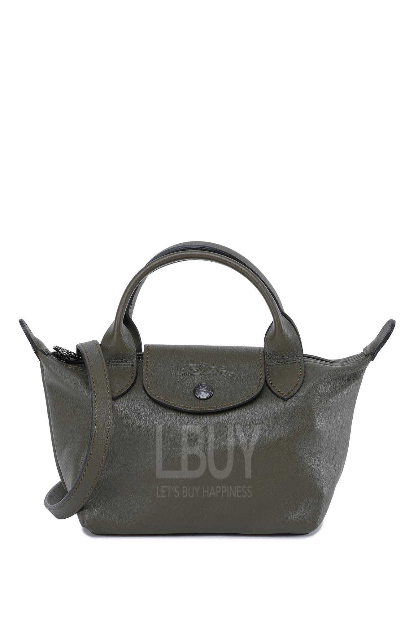 Le Pliage Cuir Top handles/Crossbody Bag