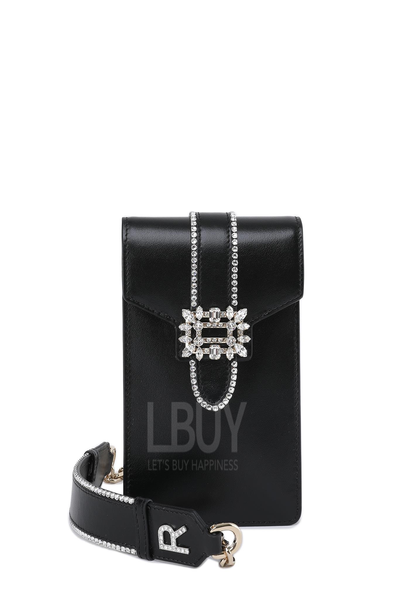 Miss Vivier Pocket Phone Holder In Leather Phone holder