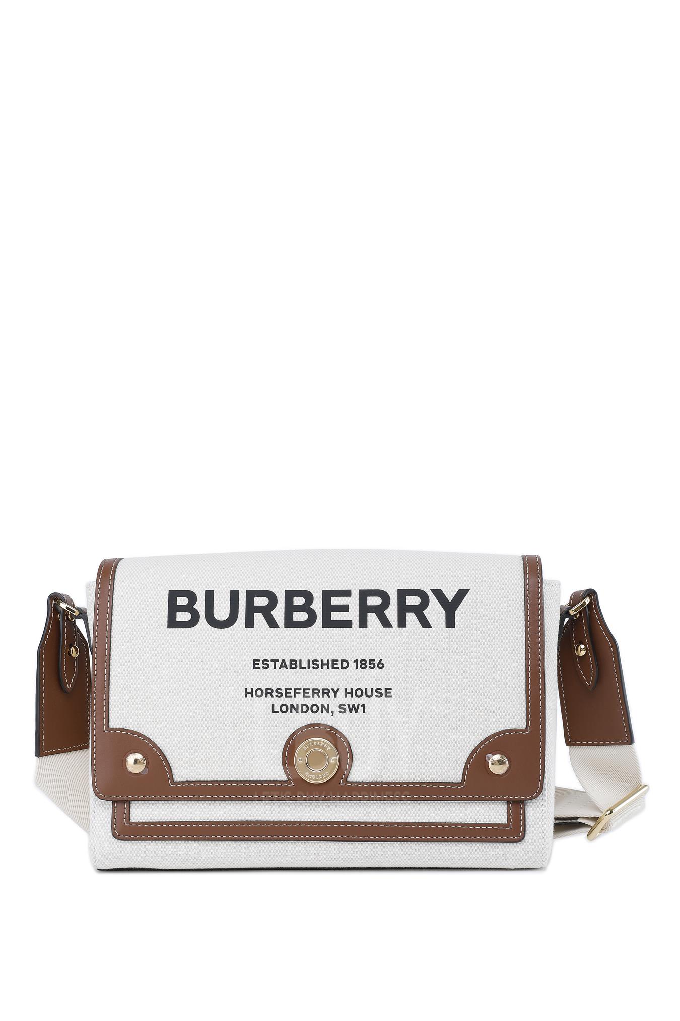 Horseferry Print Canvas Note Crossbody Bag 斜背包