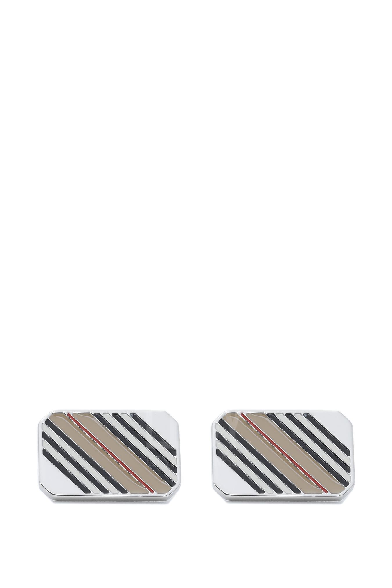 Icon Stripe Palladium-Plated Cufflinks 袖扣