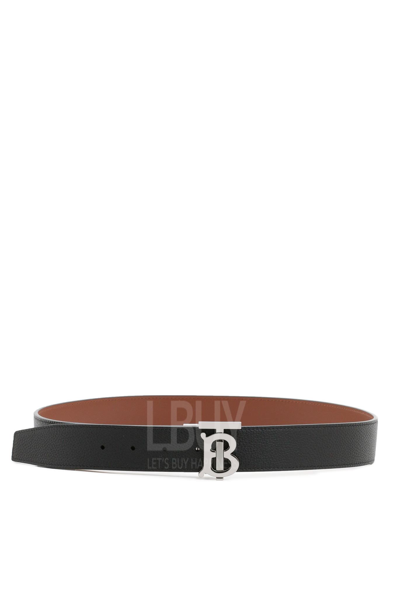 Reversible Monogram Motif Leather Belt Belt