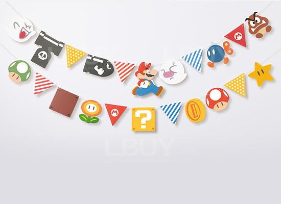 超级玛利欧 Home&Party 拉旗 (角色＆道具)