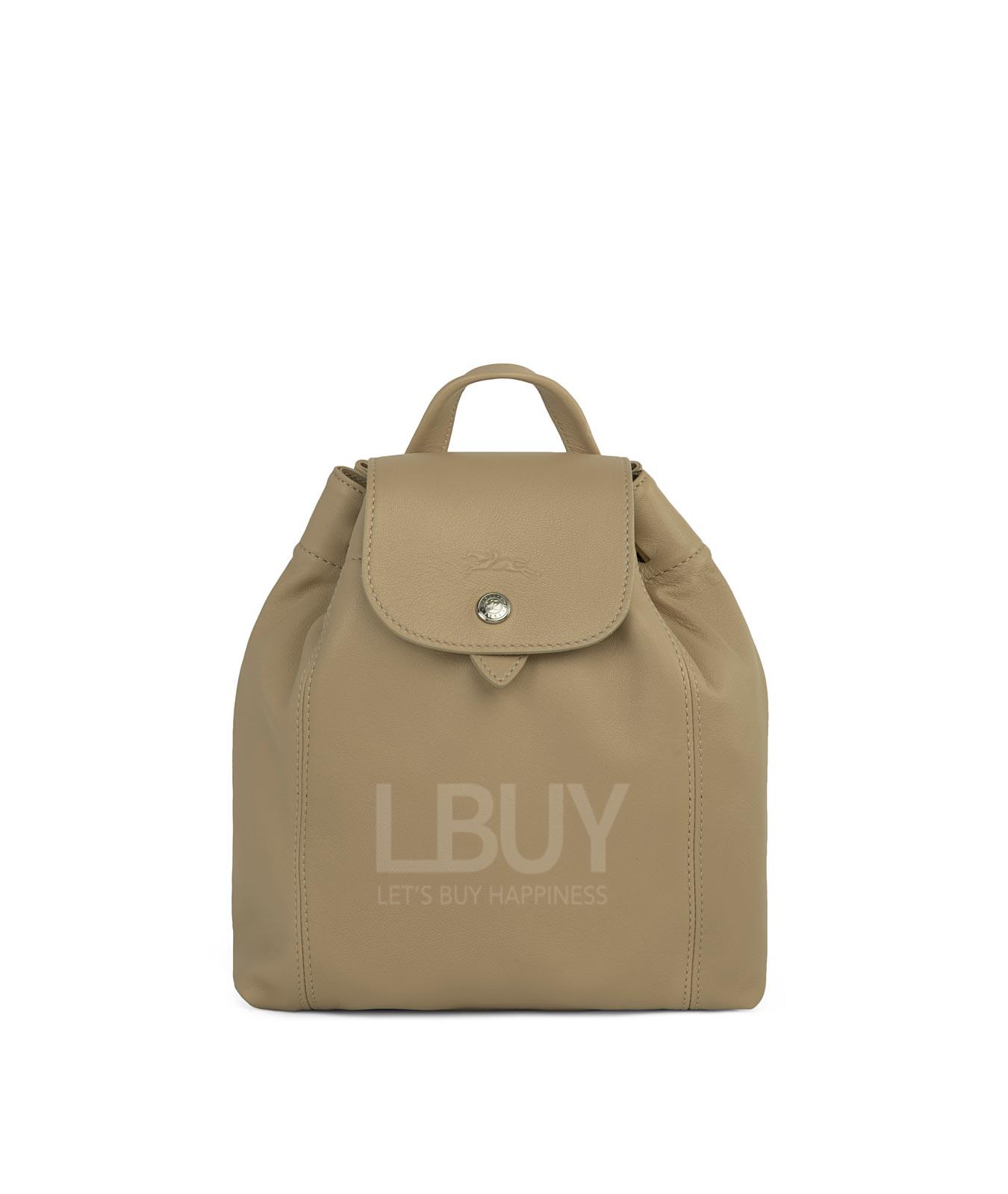 Le pliage Cuir系列標誌抽繩包蓋背包