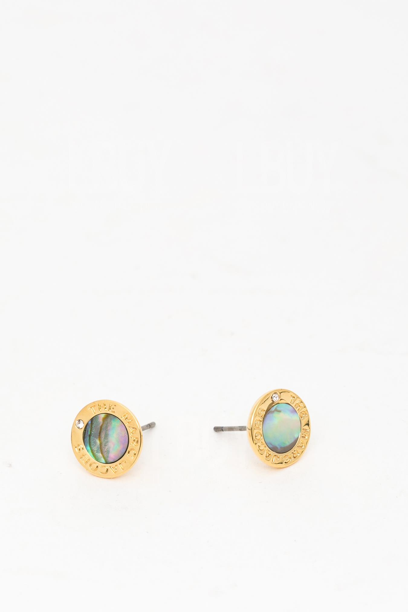THE MEDALLION ABALONE EARRINGS Stud earrings