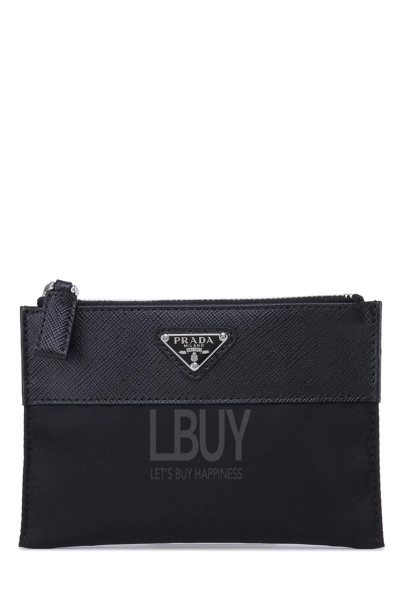 Re-Nylon and Saffiano leather pouch wallet銀包