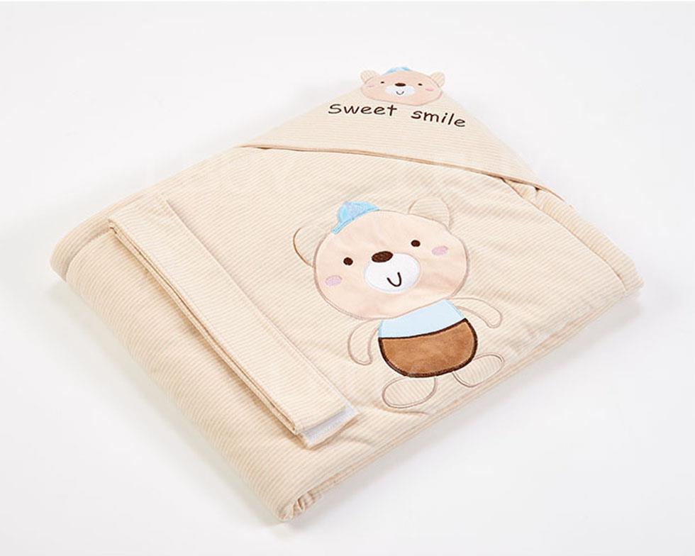 Baby Knitted Swaddle Blanket - Happy Bear