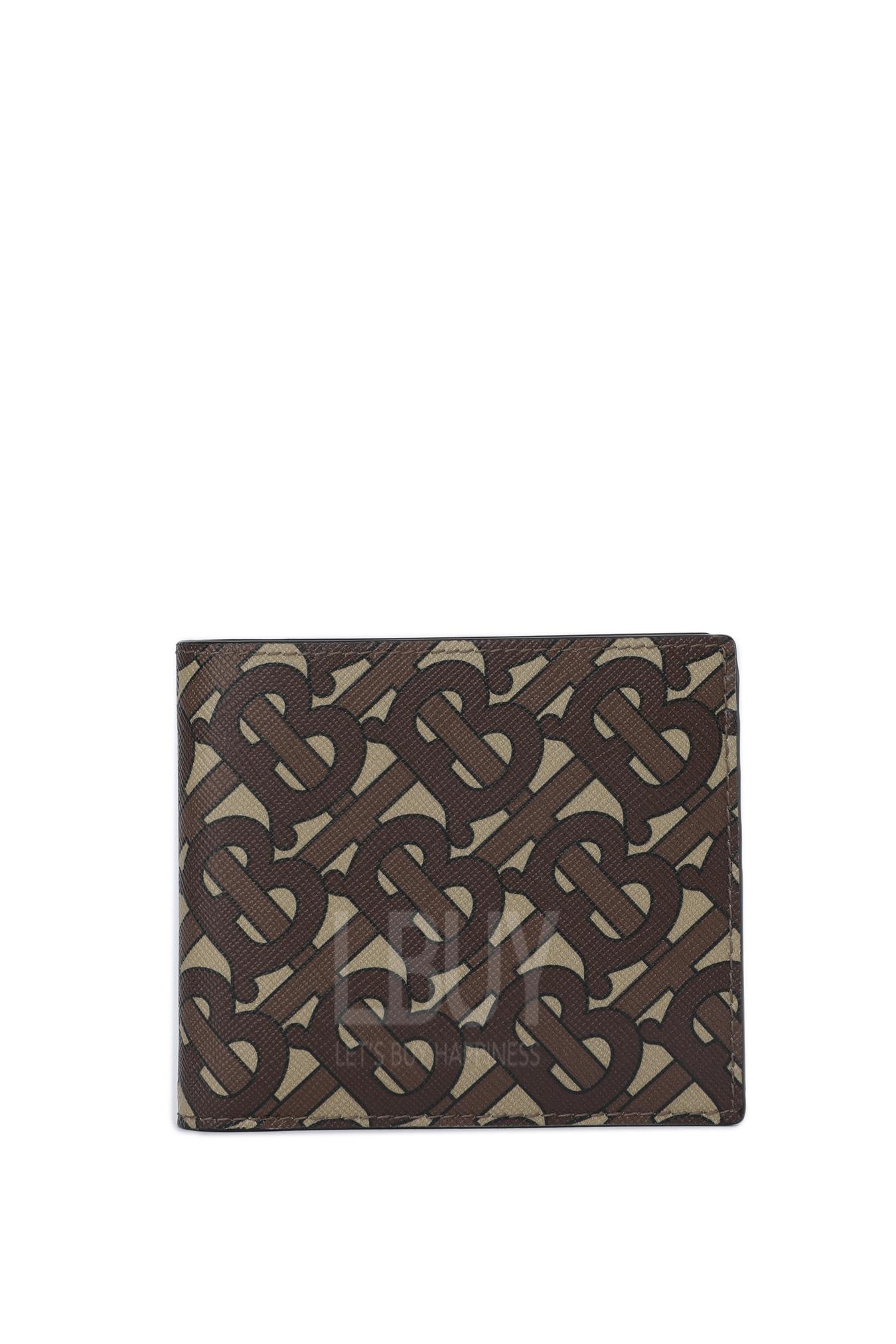 Monogram Print E-canvas International Bifold Wallet钱包