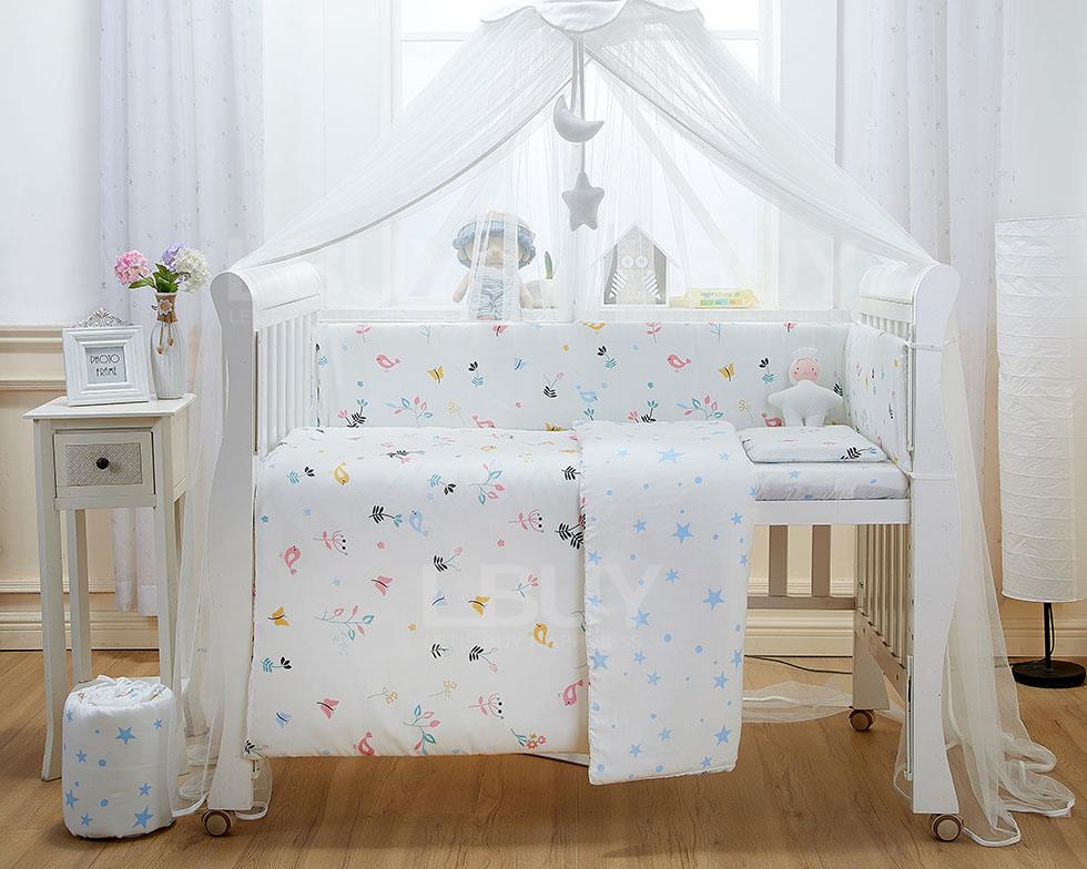 Baby Muslin Bedding Set - Birdie Morning