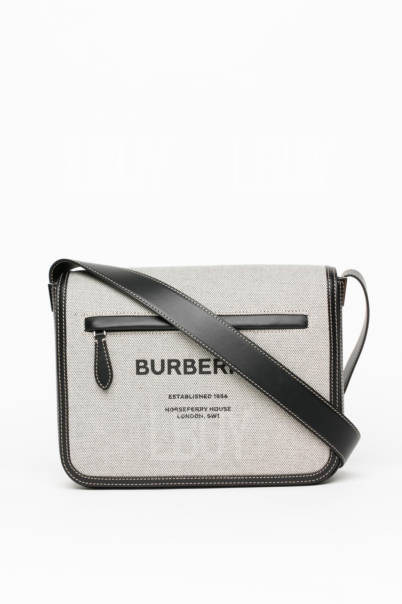 Small Horseferry Print Cotton Canvas Messenger Bag 斜揹袋