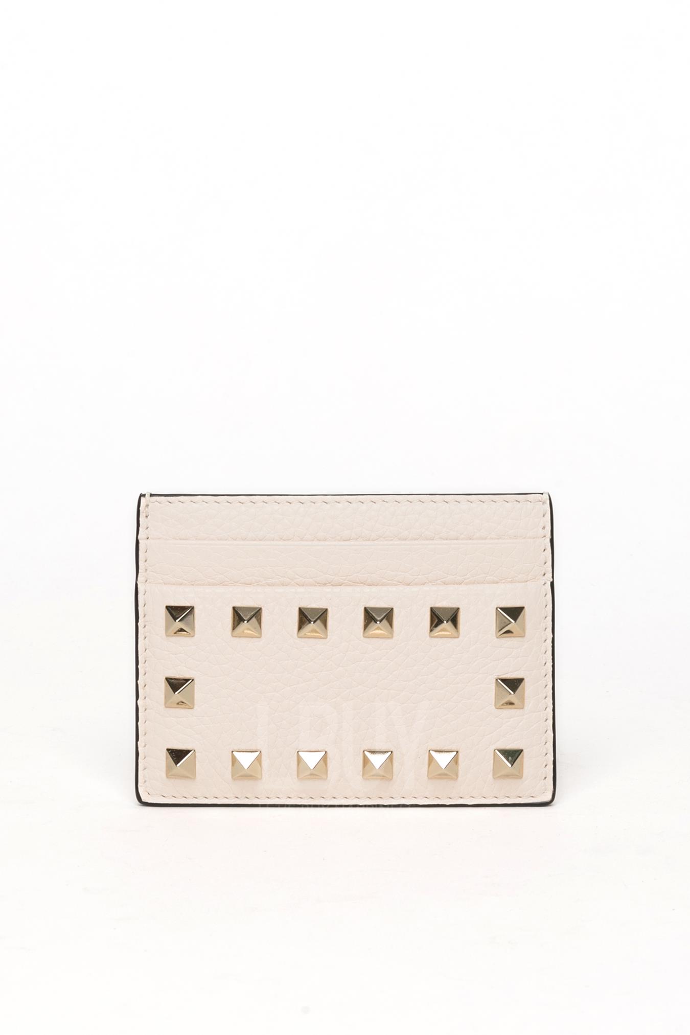 Rockstud Grainy Calfskin Cardholder 卡片包