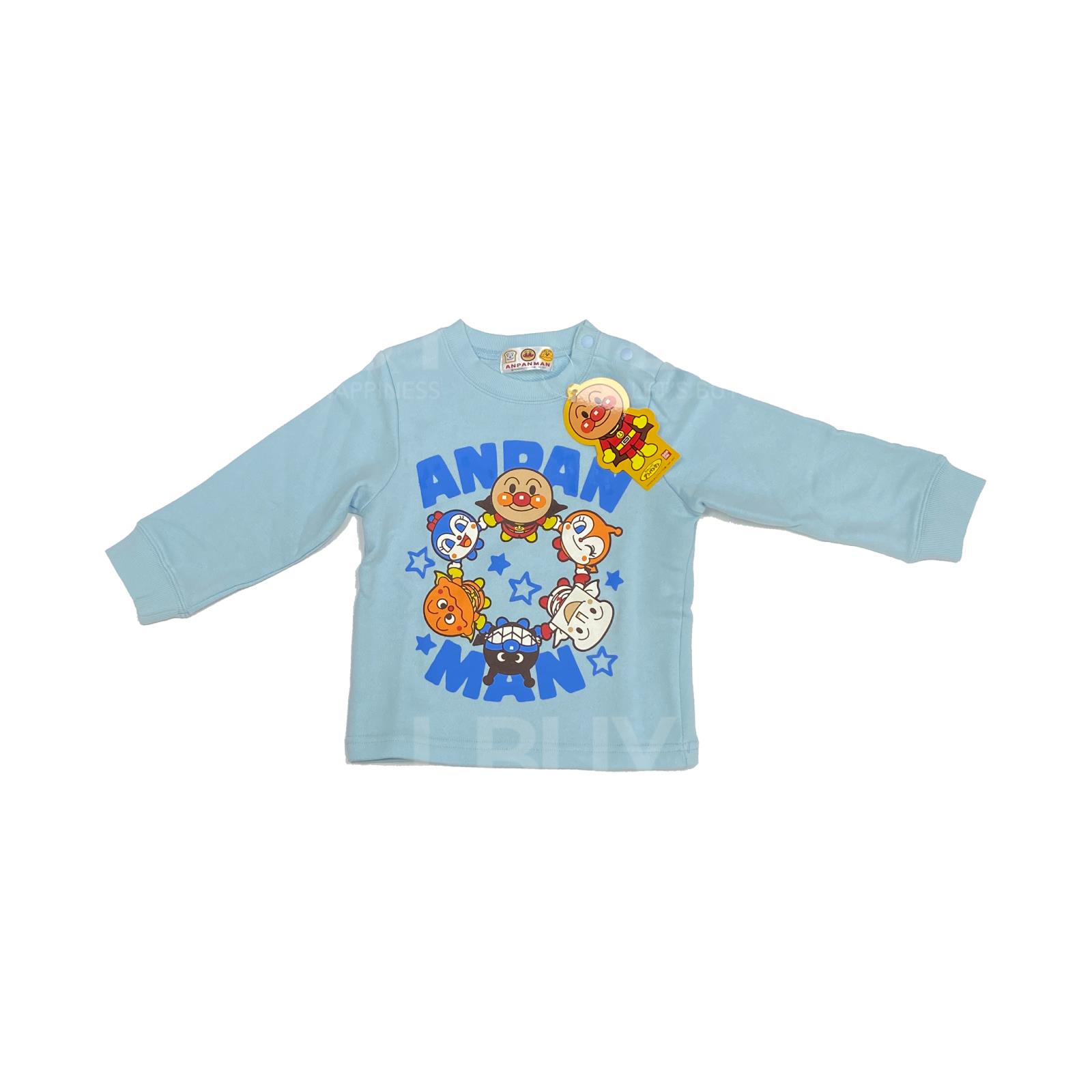 Anpanman And Friends Sweatshirt  Light Blue Colour (Size: 95)