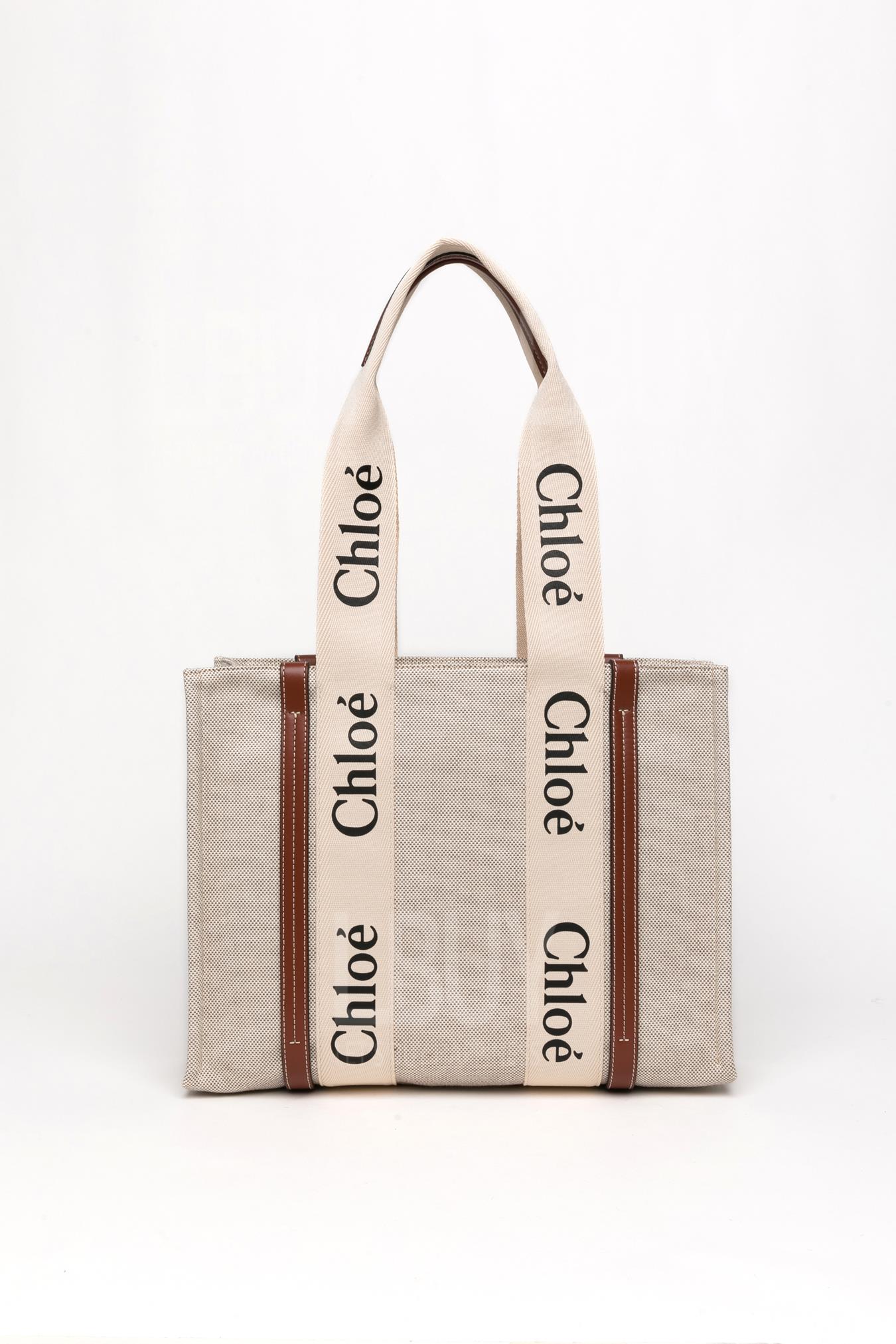 MEDIUM WOODY TOTE BAG 托特包