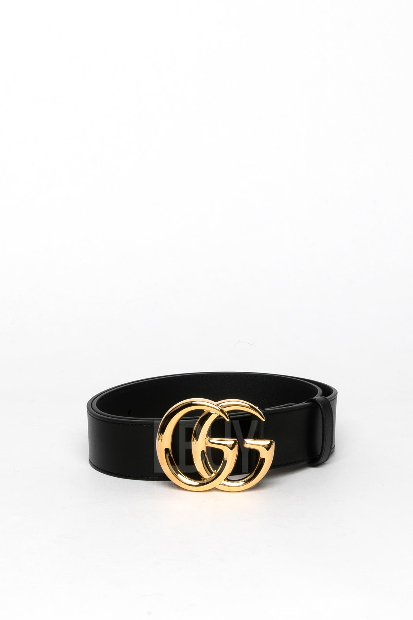 Gg Marmont Leather Belt With Shiny Buckle Belt