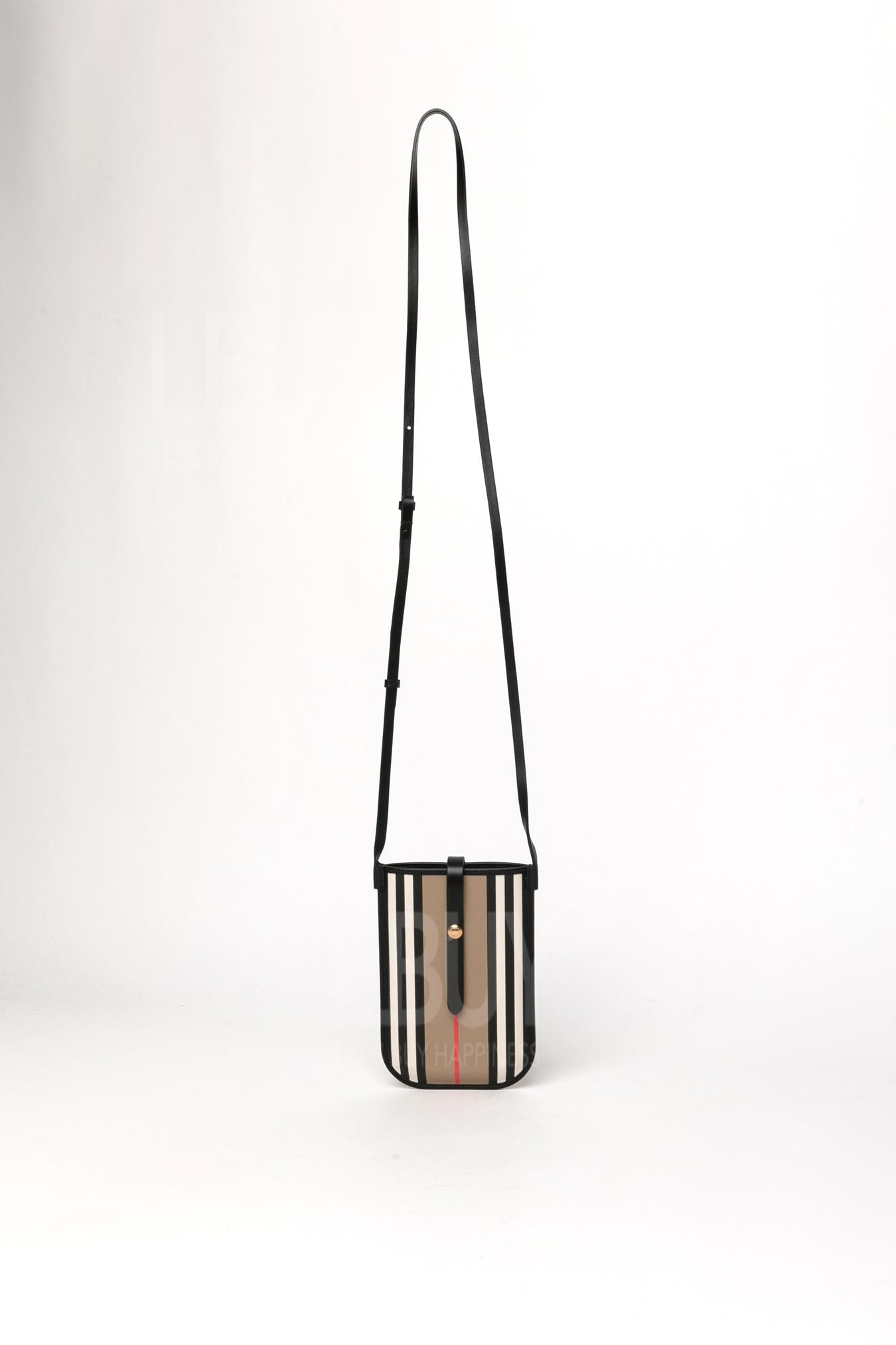 ICON STRIPE E-CANVAS ANNE PHONE CASE WITH STRAP Crossbody bag/Phone holder