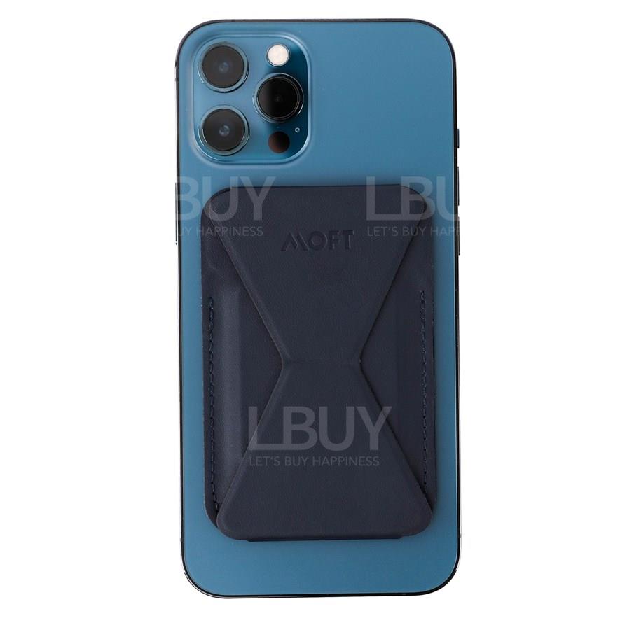 Moft Snap-on Phone Stand ＆ Wallet With Magasafe (Deep Blue)