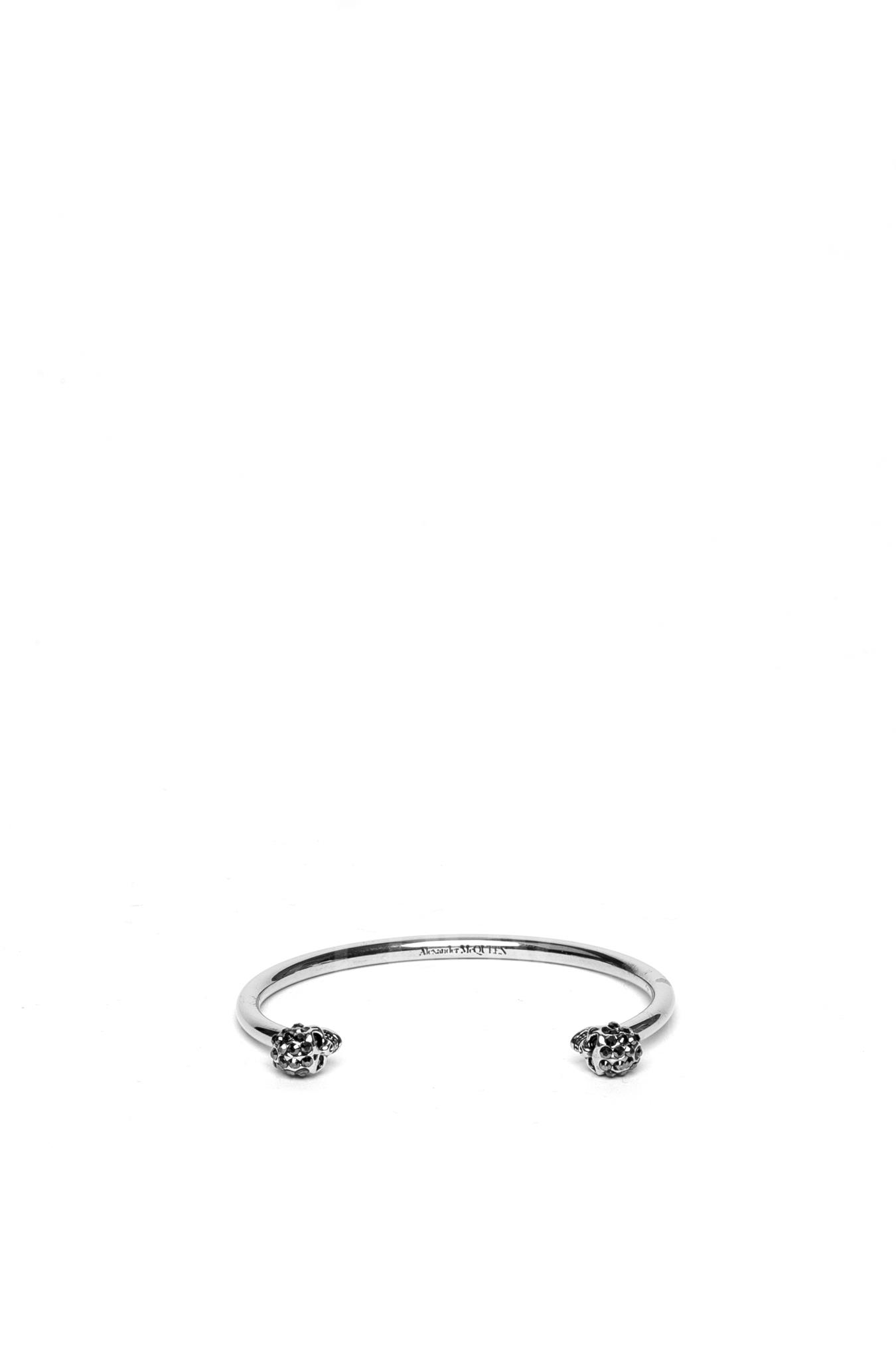 Thin Twin Skull Bracelet Bangle