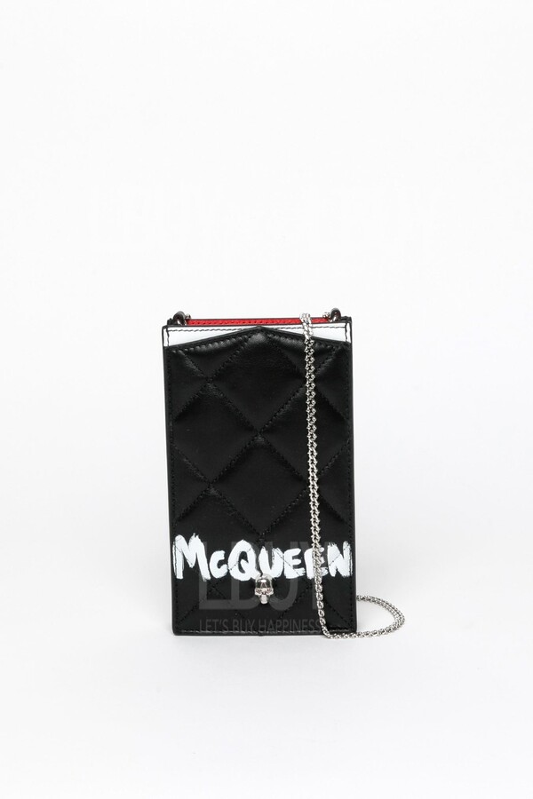 Alexander McQueen-Mcqueen Graffiti Phone Case With Chain Phone holder