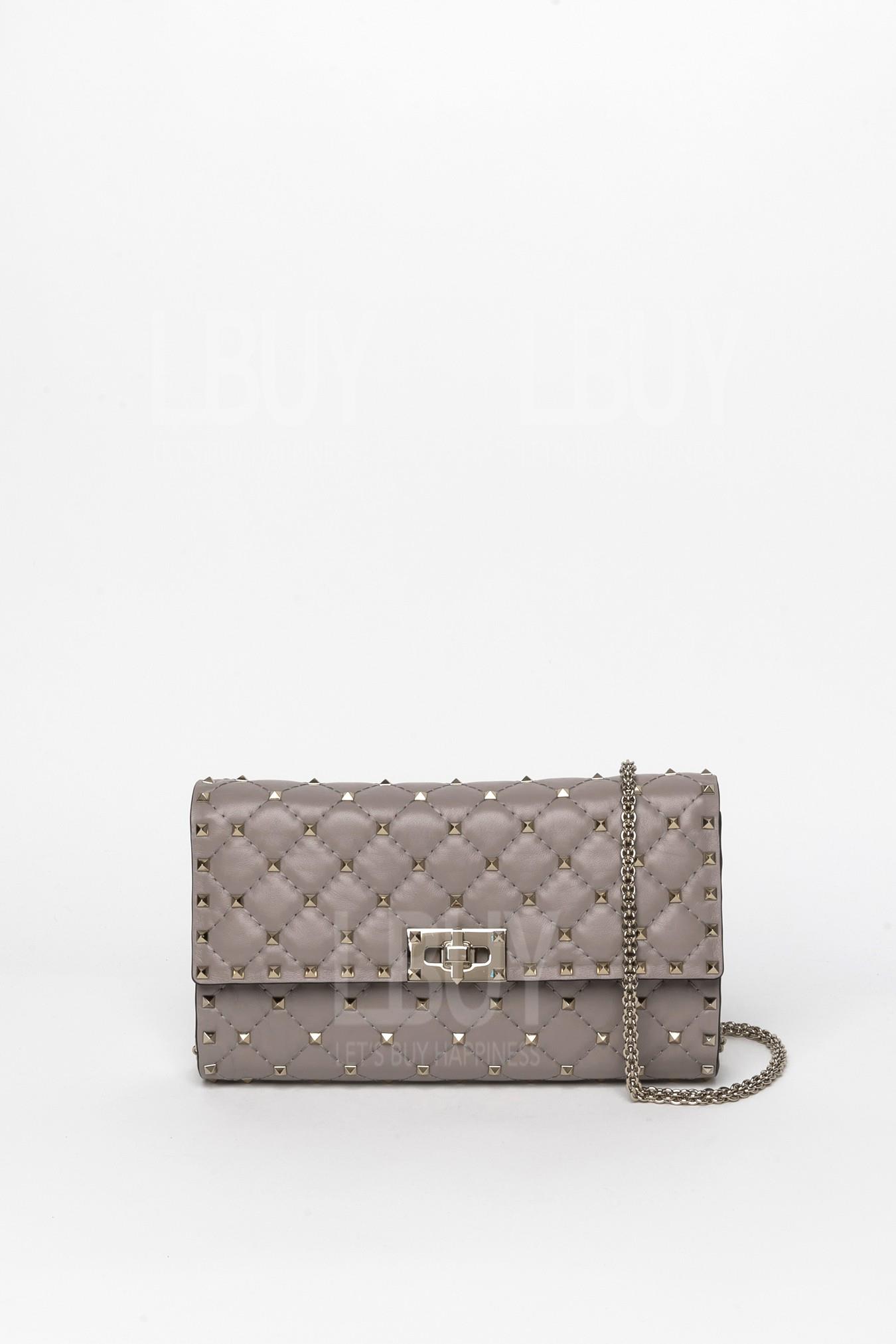 Rockstud Spike Nappa Leather Crossbody Clutch Bag Chain bag/Crossbody bag