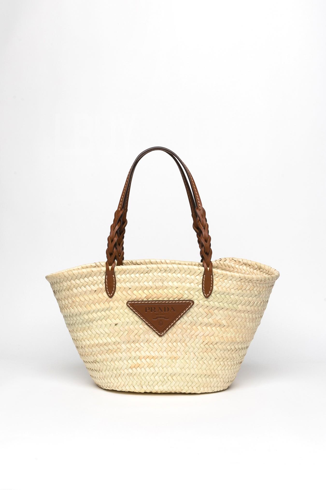 Woven Palm And Leather Tote 托特包