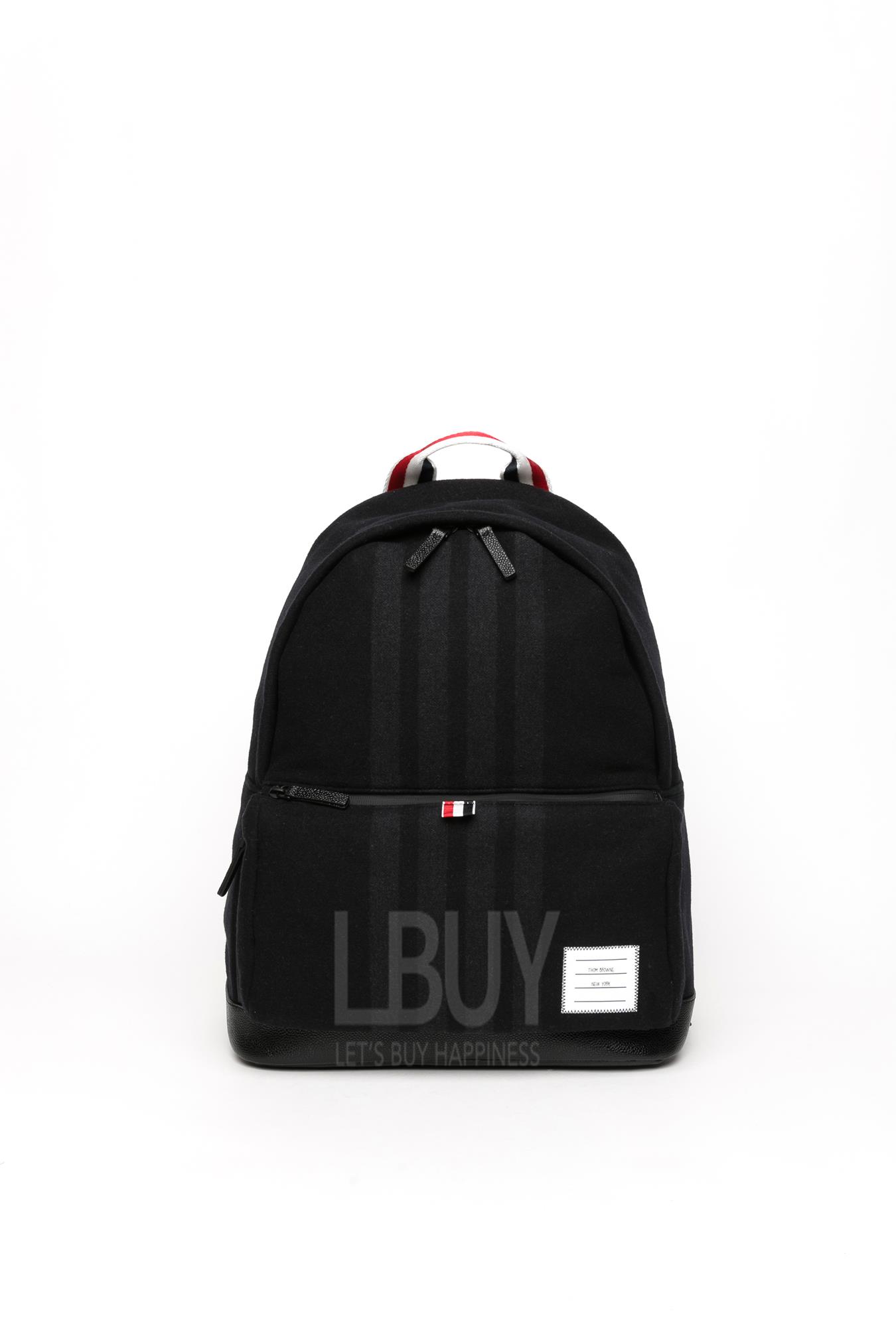 Black Double Face Melton 4-Bar Easy Backpack 背包