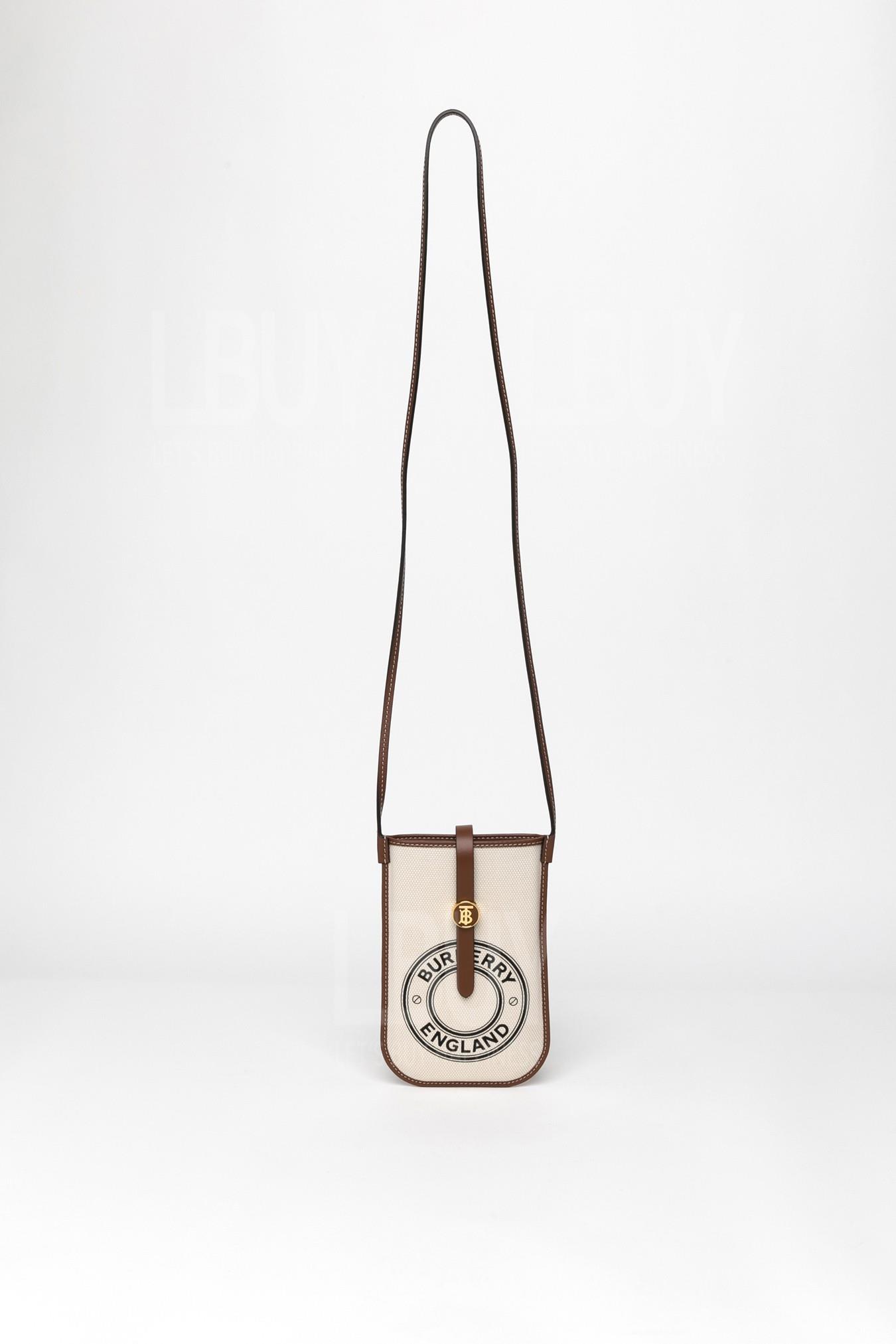 Logo Graphic Canvas Anne Phone Case With Strap 斜揹袋/手機套