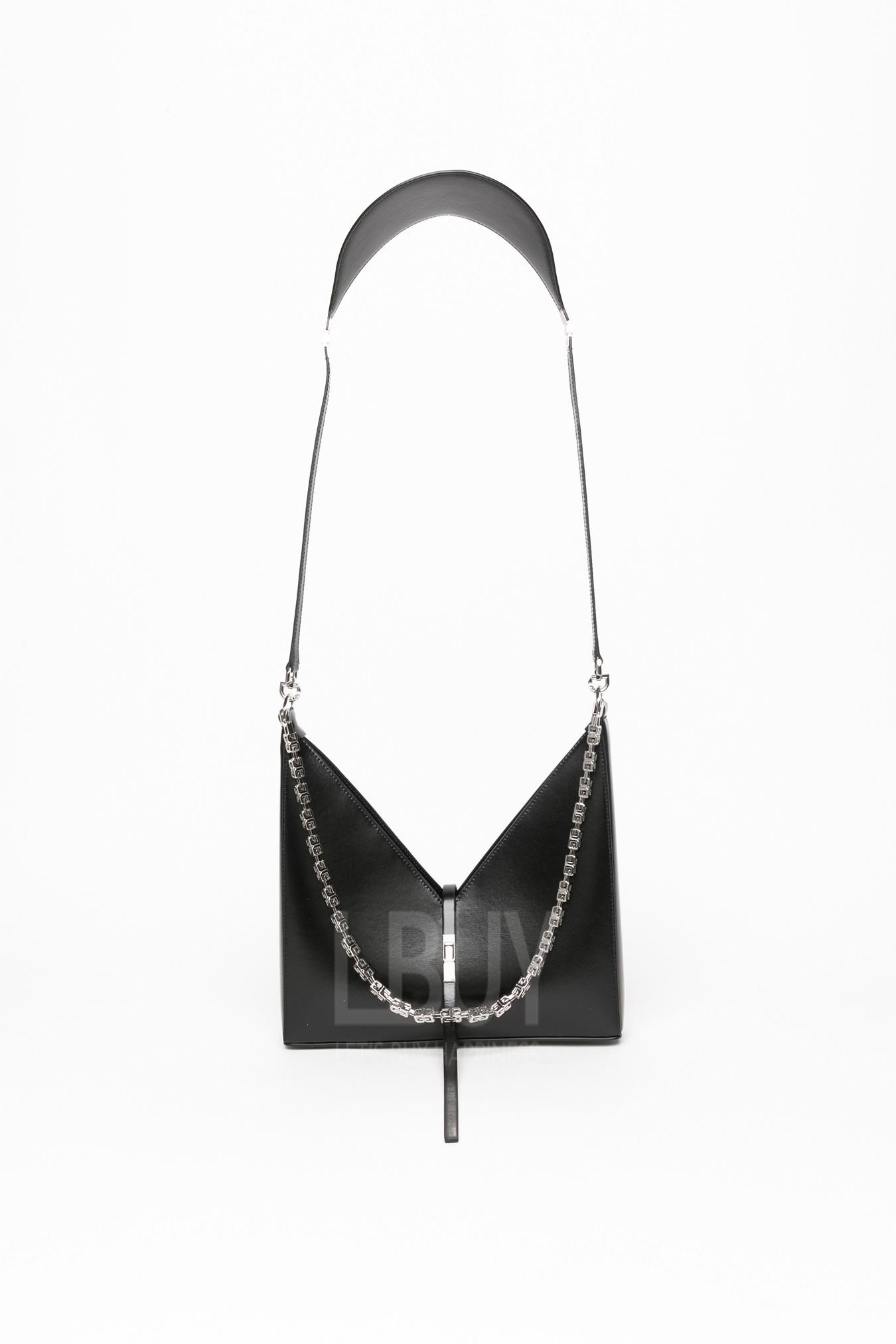 Small Cut Out Bag In Box Leather With Chain 鏈條袋/斜揹袋