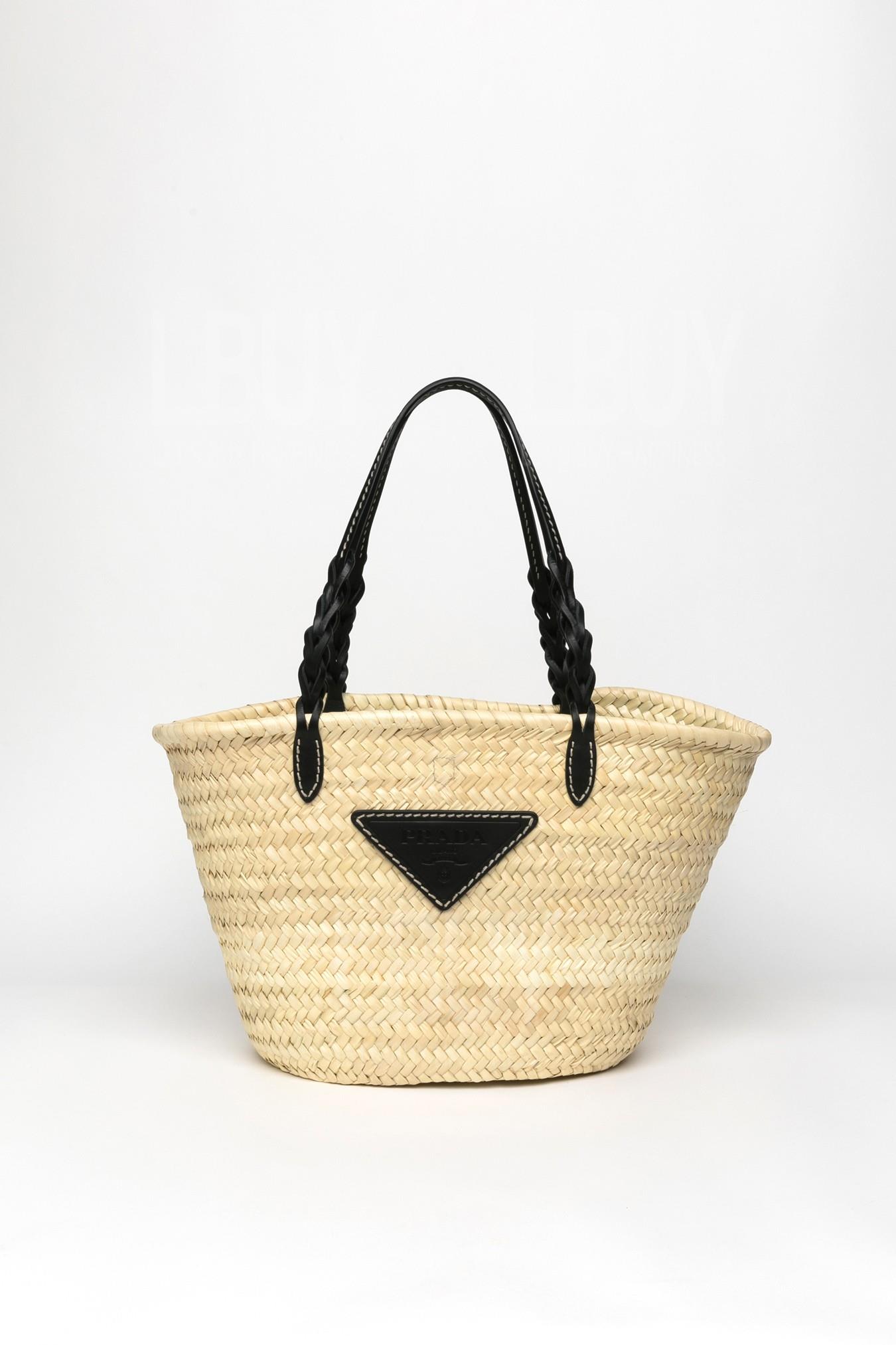 Woven Palm And Leather Tote 托特包