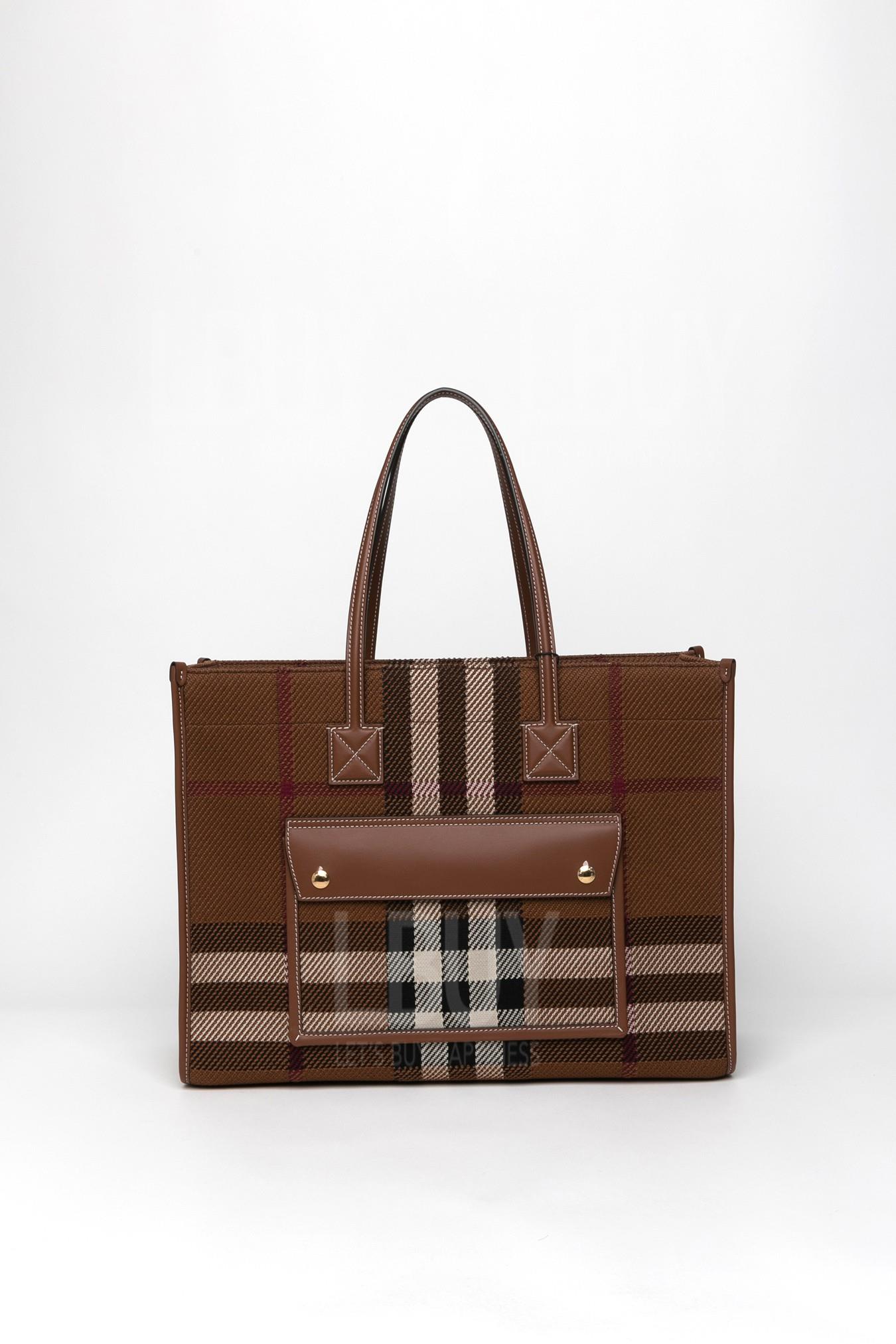Medium Knitted Check Freya Tote Tote bag