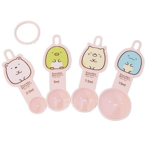 角落生物造型粉點點圖案計量匙(4支裝)