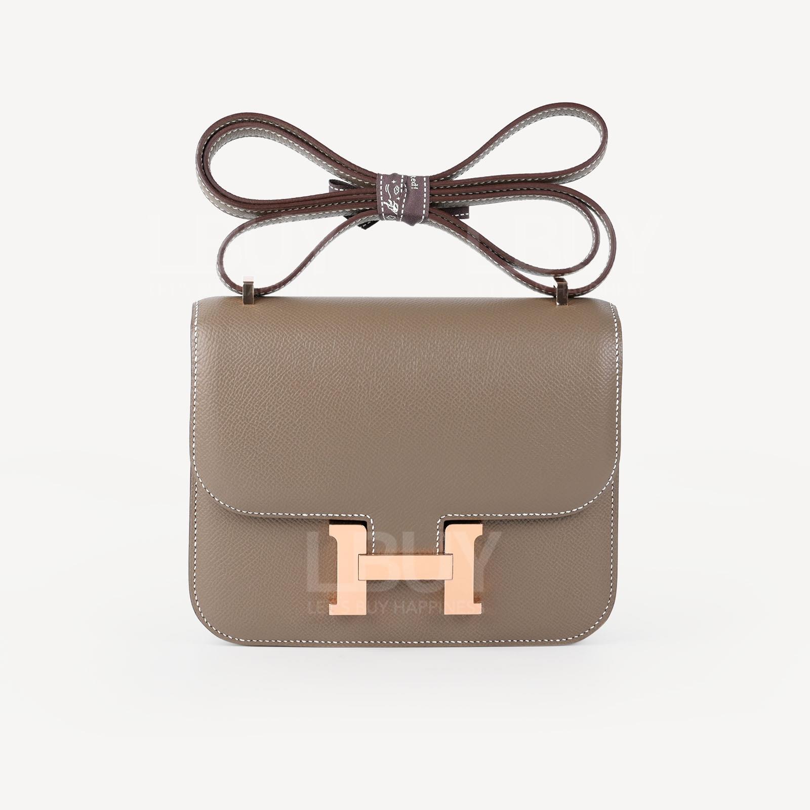 Hermes Mini Constance 19 大象灰 玫瑰金扣