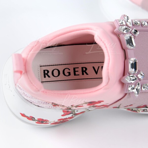 Roger Vivier-Roger Vivier Viv' Run Strass Buckle Floral Roger Vivier-Roger Vivier Viv' Run Strass Buckle Floral