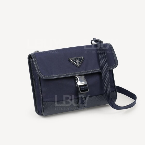 Prada-Prada Re-Nylon and Saffiano Leather Smartphone Case Blue 2ZH108